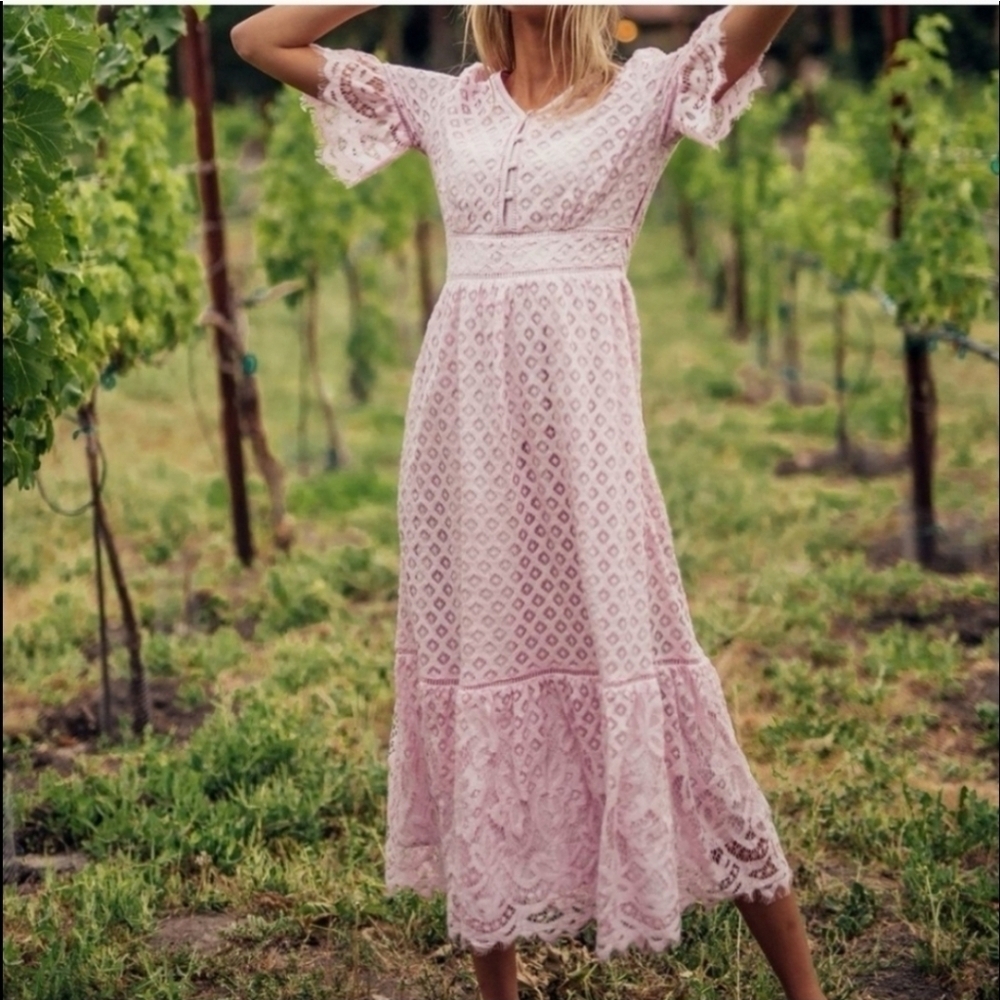 JassaKae Delancey Street lace midi dress